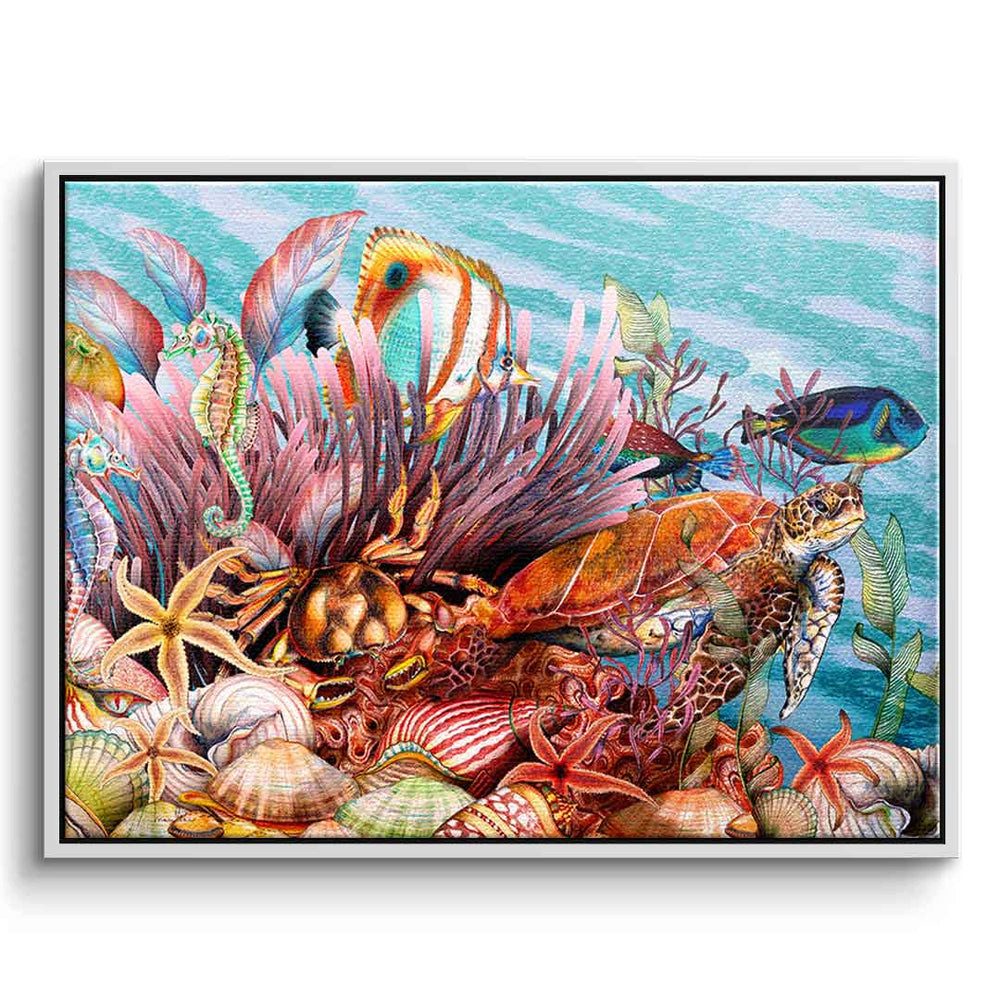 DOTCOMCANVAS® Leinwandbild Tropical Sea, Leinwandbild Tropical Sea Korallen Fische tropische See Wandbild