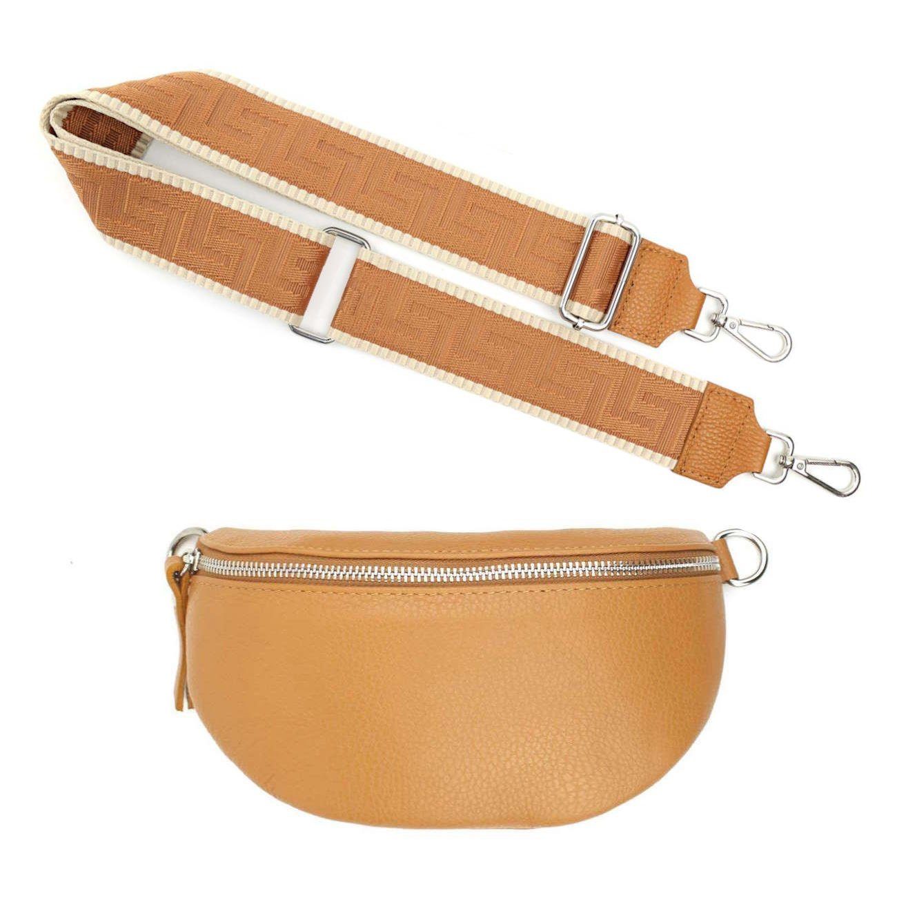 Bauchtasche Made in Italy Damen Leder Gürteltasche Hüfttasche Brusttasche Bodybag