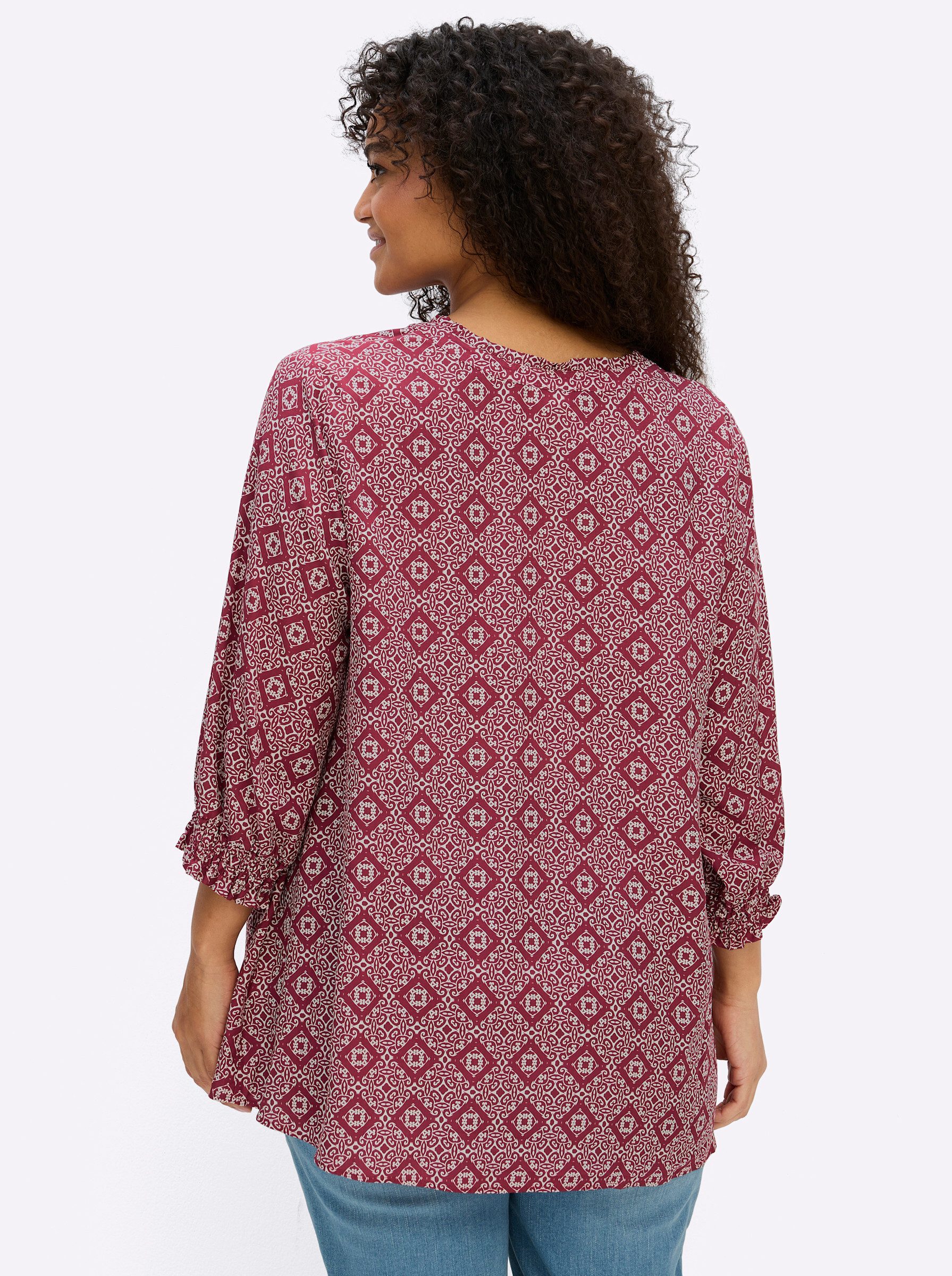 Sheego Klassische Bluse Tunika 3/4-Arm