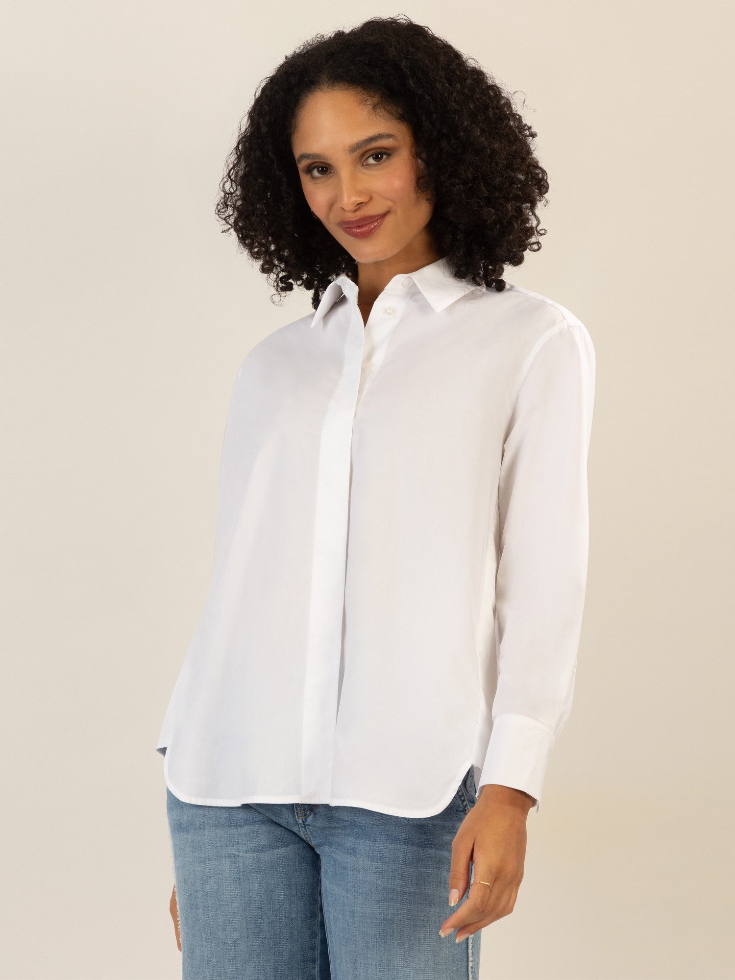 mint & mia Blusenshirt mit verdeckter Knopfleiste