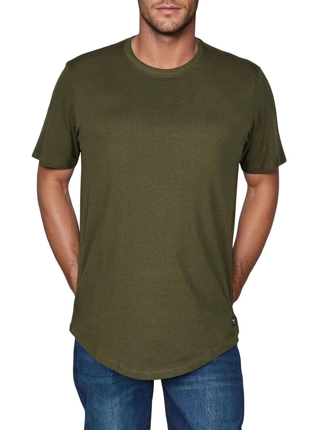 Jack & Jones Tshirt Herren lang geschnitten Set 100% Baumwolle Regular Fit günstig online kaufen