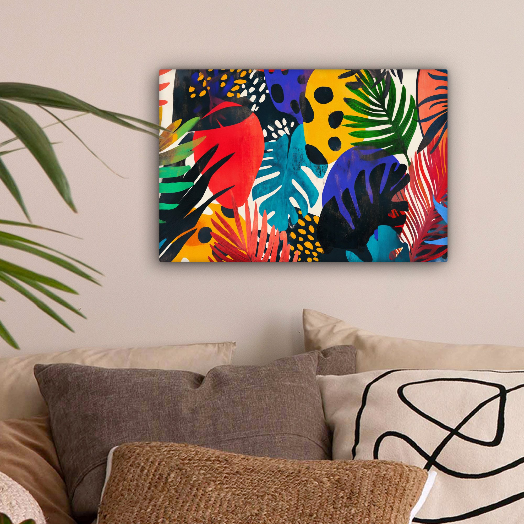OneMillionCanvasses® Leinwandbild Blätter - Formen - günstig online kaufen