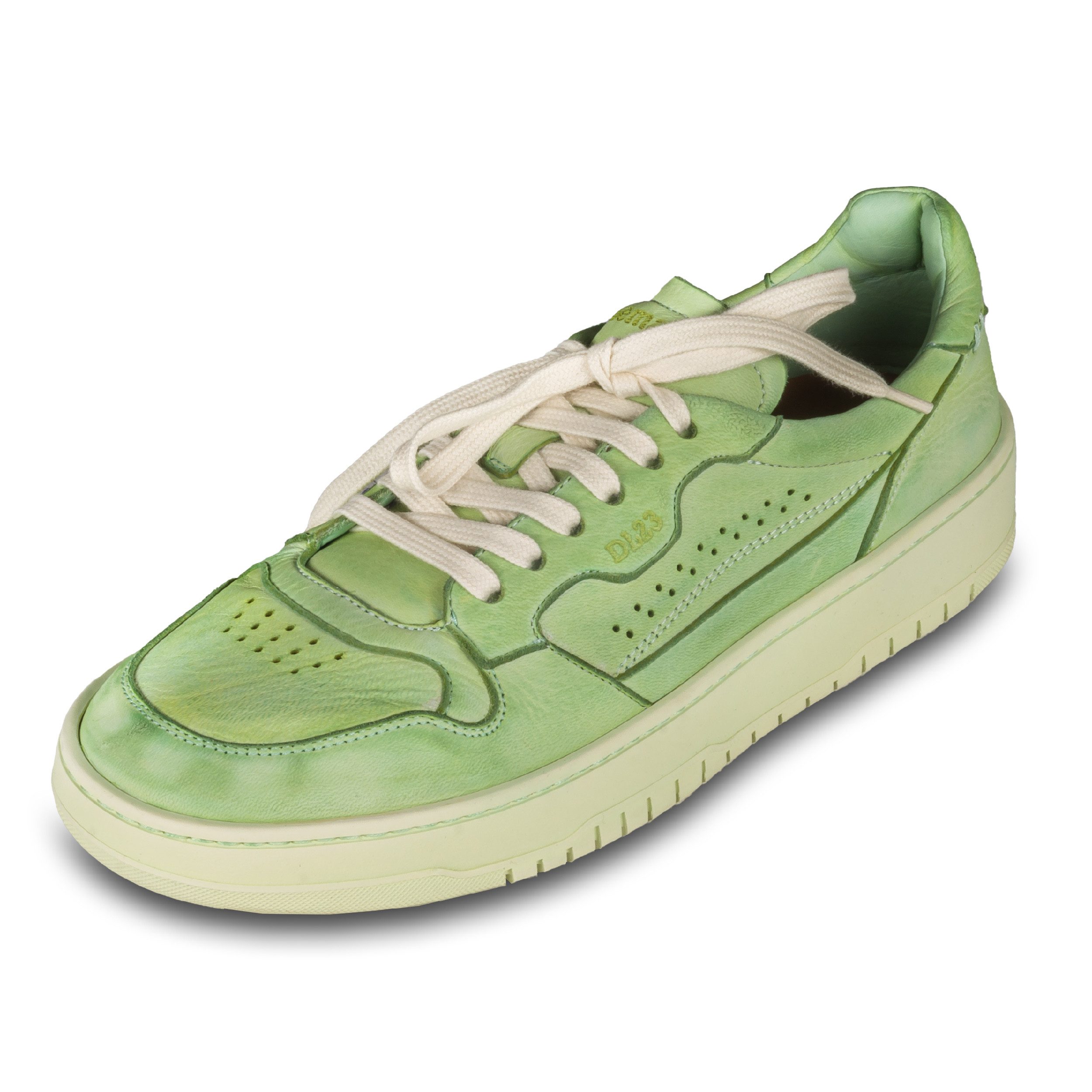 LEMARGO Sneaker Hirsch-Leder grün, handgefärbt, soft (HB01A Cervo Salvia) Sneaker Handgefertigt in Italien