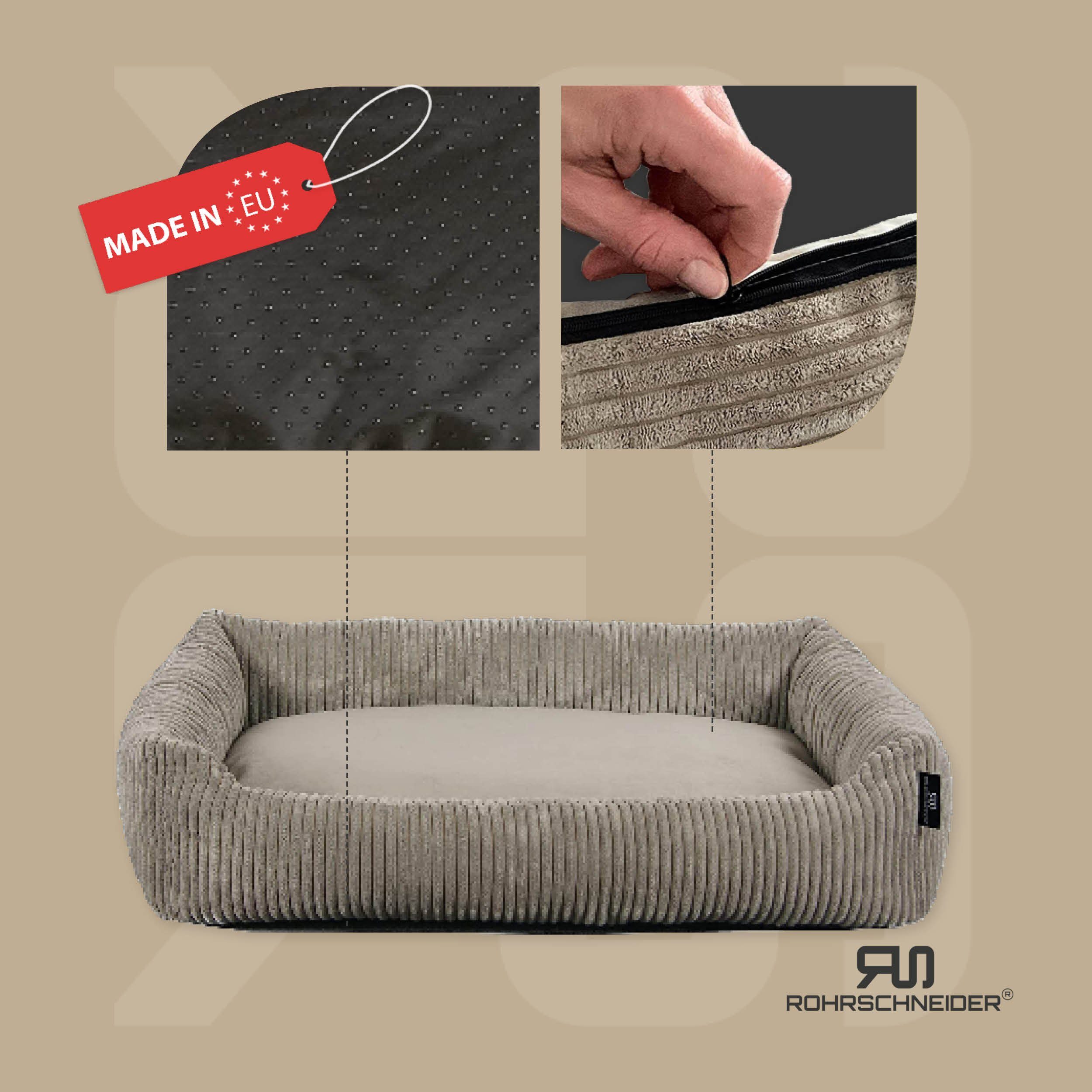 Rohrschneider Tierbett Hundebett Hundekorb Cordstoff, inkl. günstig online kaufen