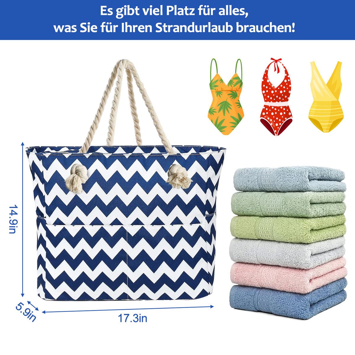 ZEUOPQ Strandtasche Strandtasche Badetasche Familie wasserdicht günstig online kaufen