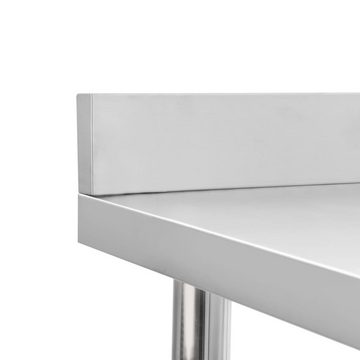 TOP! Unterschrank Küchen-Arbeitstisch mit Aufkantung 60 x 60 x 93 cm Edelstahl
