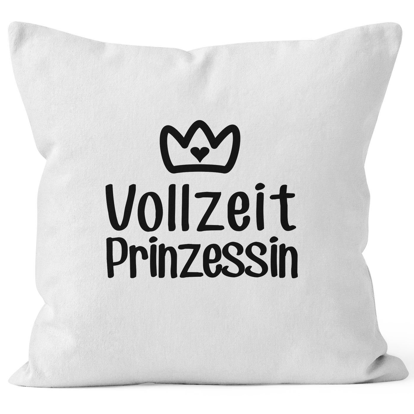 Prinzessin weiß MoonWorks Vollzeit Kissen-Hülle Dekokissen Kissenbezug MoonWorks® Deko-Kissen 40x40