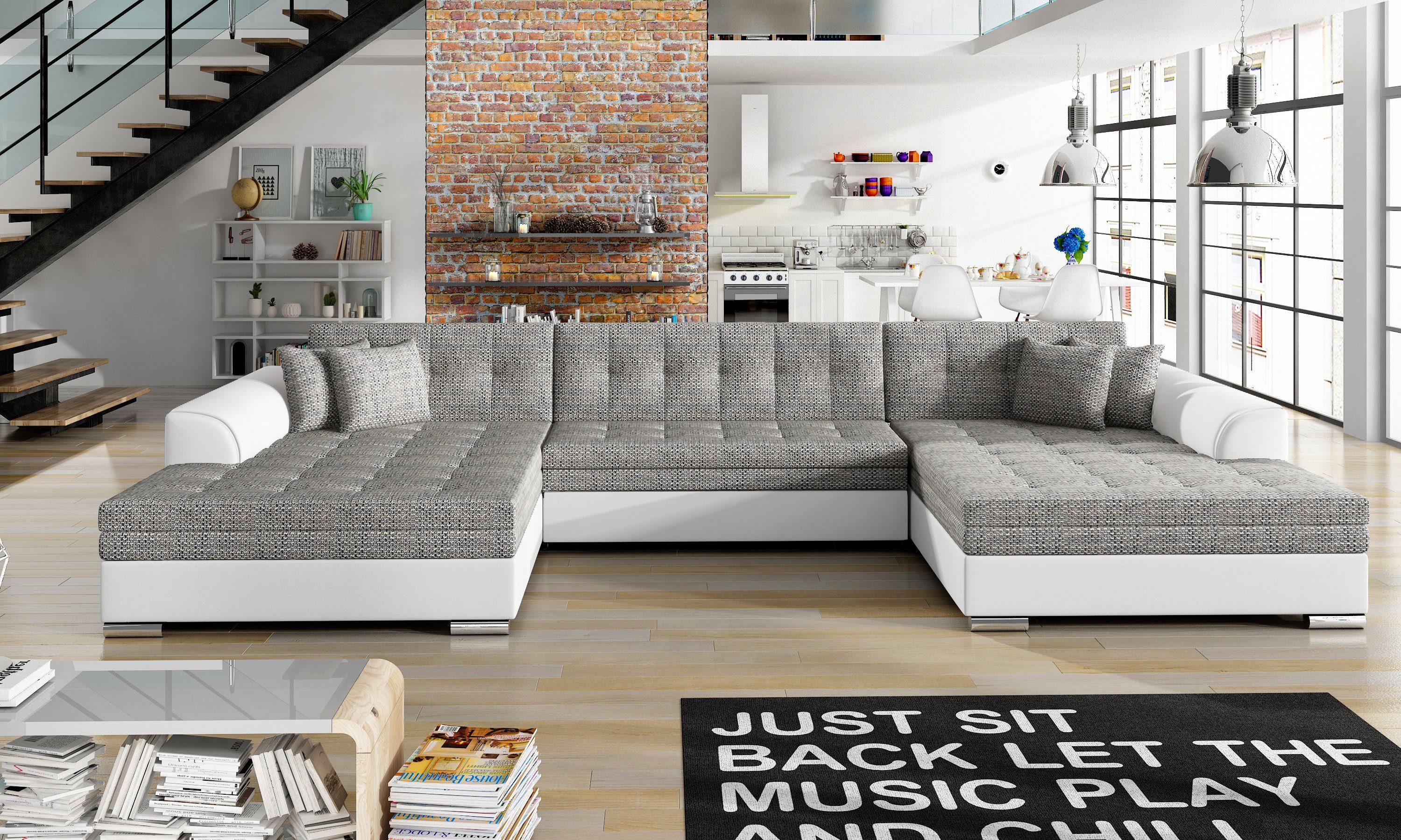 MOEBLO Wohnlandschaft VITI, Couch für Wohnzimmer, günstig online kaufen