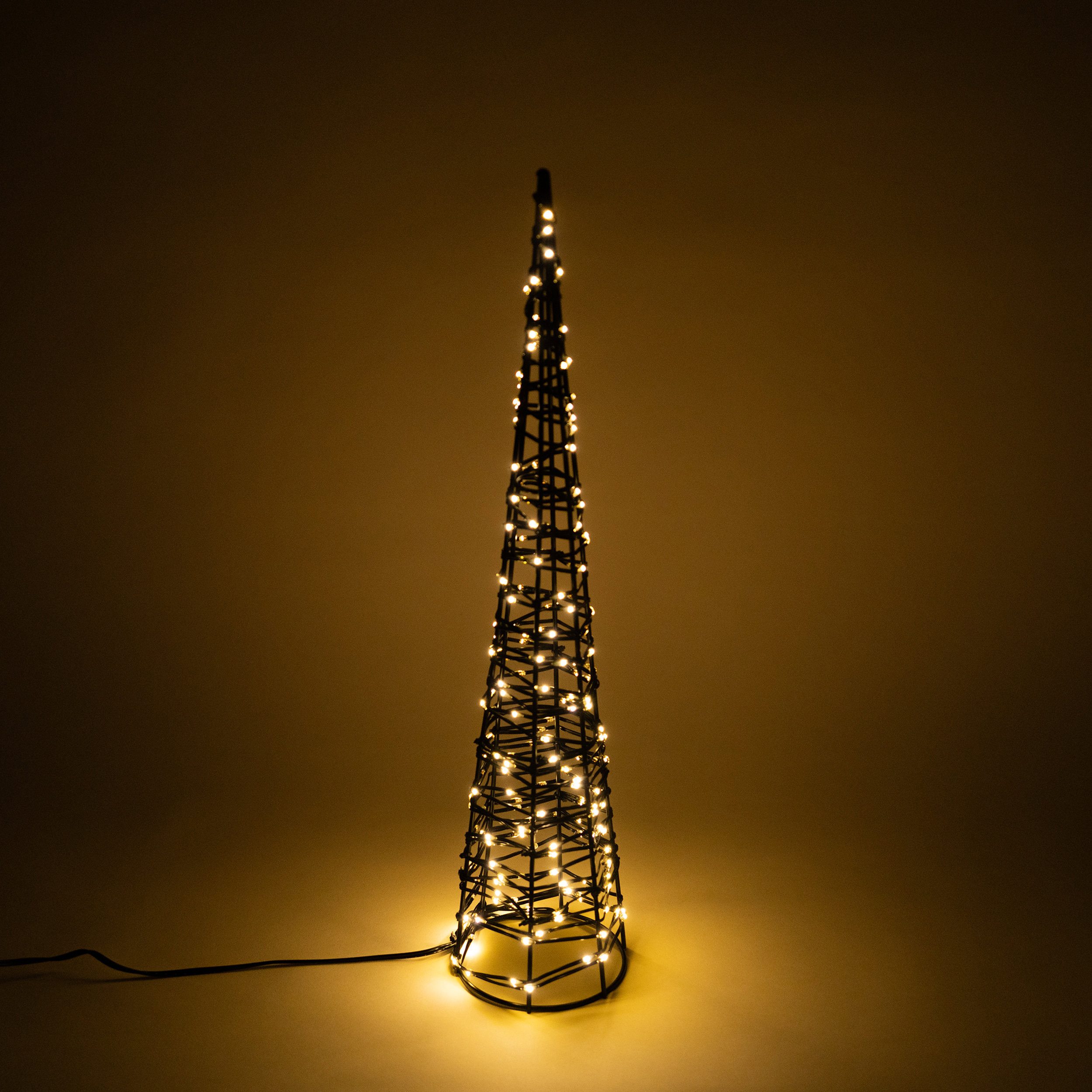esotec Weihnachtspyramide Solarleuchte Lichtkegel H50cm 200 LEDs warmweiß Weihnachtsdeko 103409
