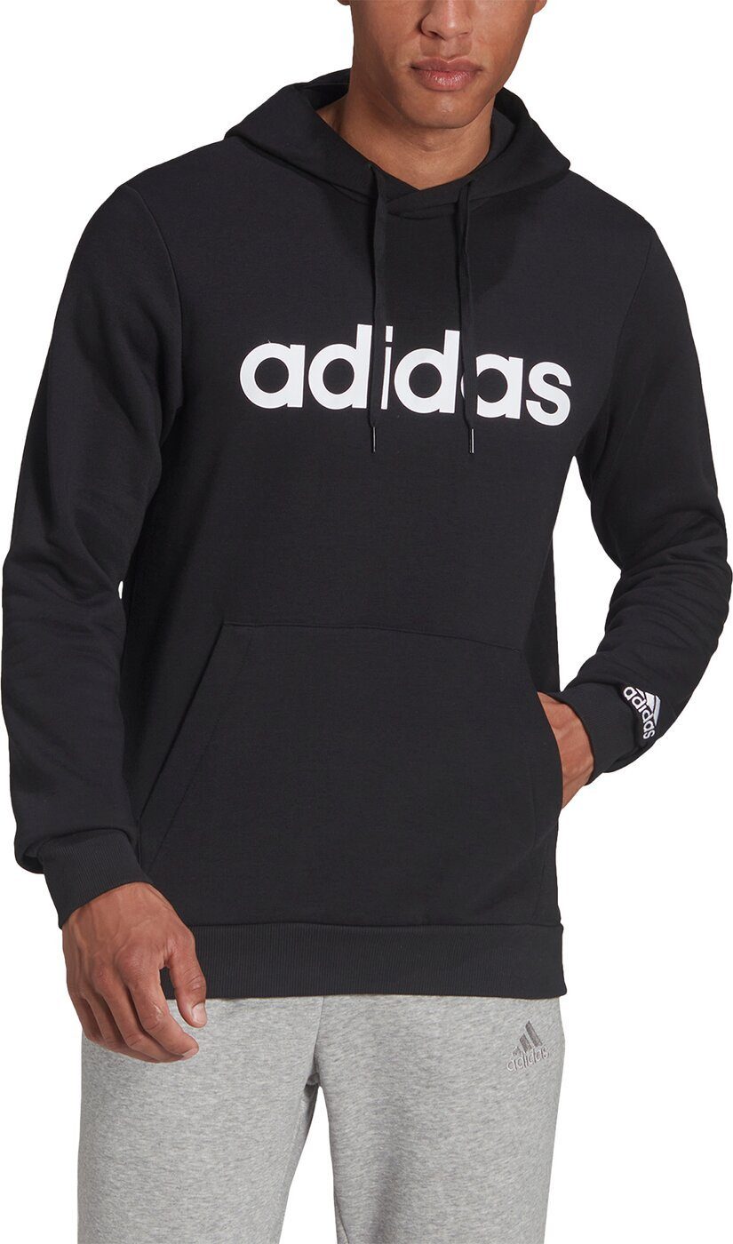 Kapuzensweatshirt adidas LIN M Sportswear BLACK/WHITE FL HD