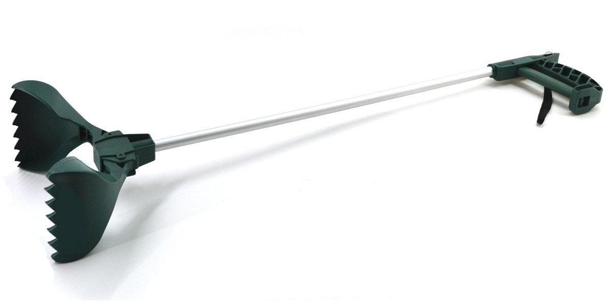 HAC24 Greifzange Universal Greifhilfe Müllzange Müllgreifer Aufhebehilfe Müllsammler, 1-tlg., mit Schaufel, Länge 73 cm, Alu