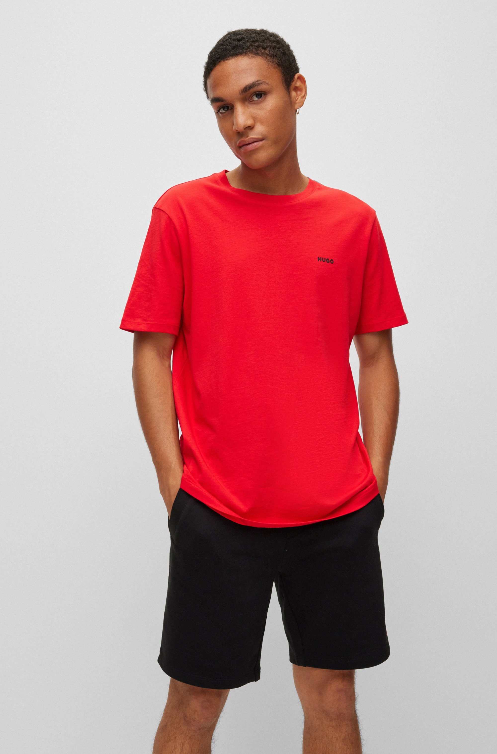 HUGO T-Shirt Dero Rundhalsausschnitt, Regular Fit, Basic Must Have
