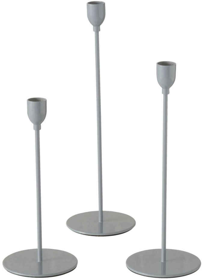 BOLTZE Kerzenhalter »Malte« (Set, 3 St), im praktischen 3er Set, in unterschiedlichen Höhen, für Stabkerzen