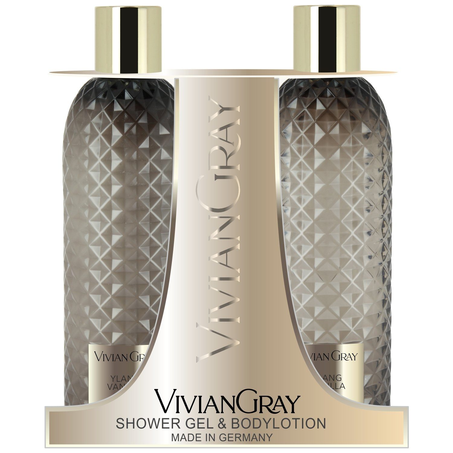 Lotion Body Ylang & & Hautreinigungs-Set GRAY Vanilla VIVIAN Duschgel