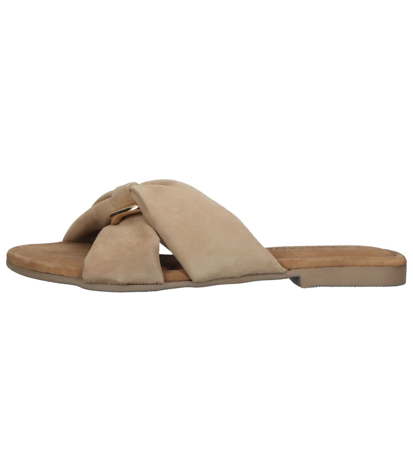 Beige Pantolette Pantoletten Lazamani Leder