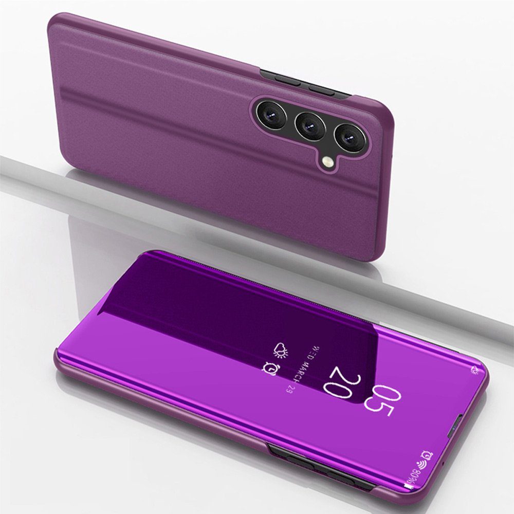 FITSU Handyhülle Spiegelhülle für Samsung Galaxy S26 Handytasche Flipcase 6,3 Zoll, Schlanke Klapphülle, elegantes Flipcase, Handyhülle mit Standfunktion – Bild 2 von 5