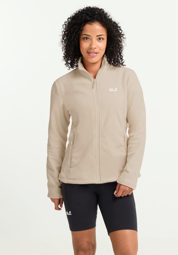Jack Wolfskin Fleecejacke TAUNUS 200 FZ W als sportlicher Midlayer, für Wandern und Freizeit