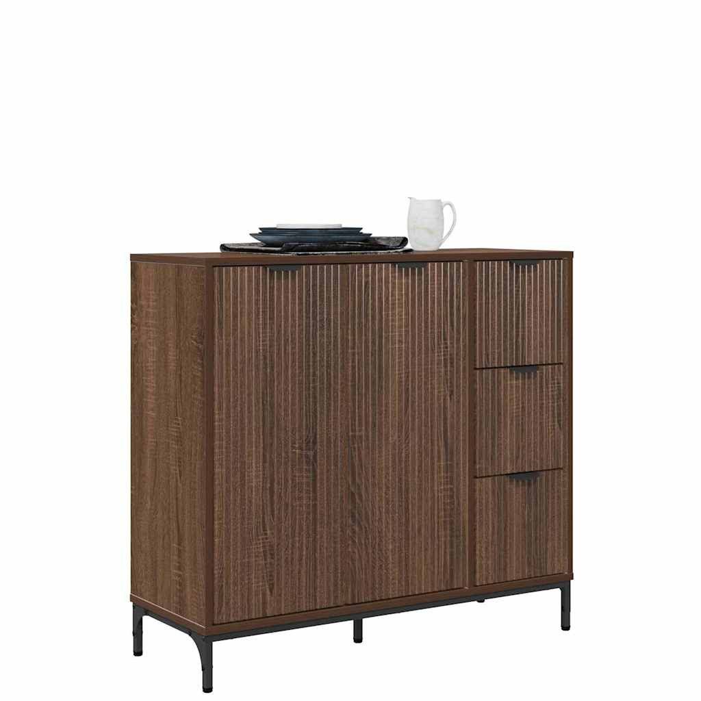 vidaXL Sideboard Sideboard Braune Eiche 89,5 günstig online kaufen