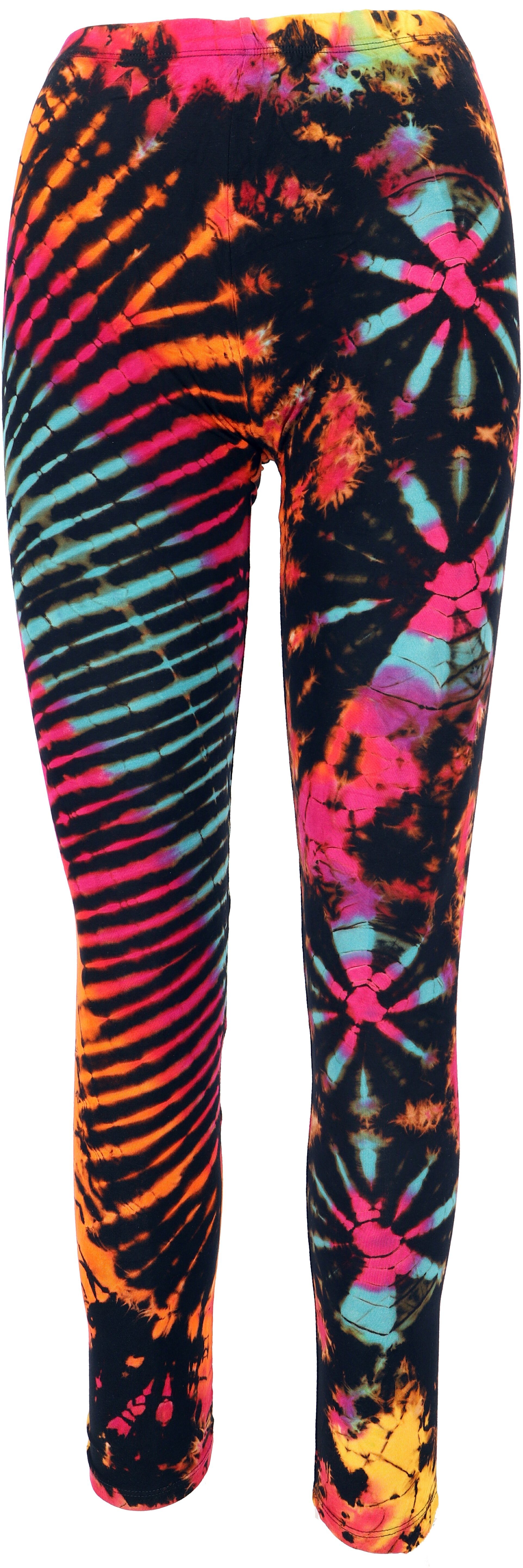Guru-Shop Hose & Shorts Unikat Batik Damen Leggings, Stretch Hose für.. alternative Bekleidung