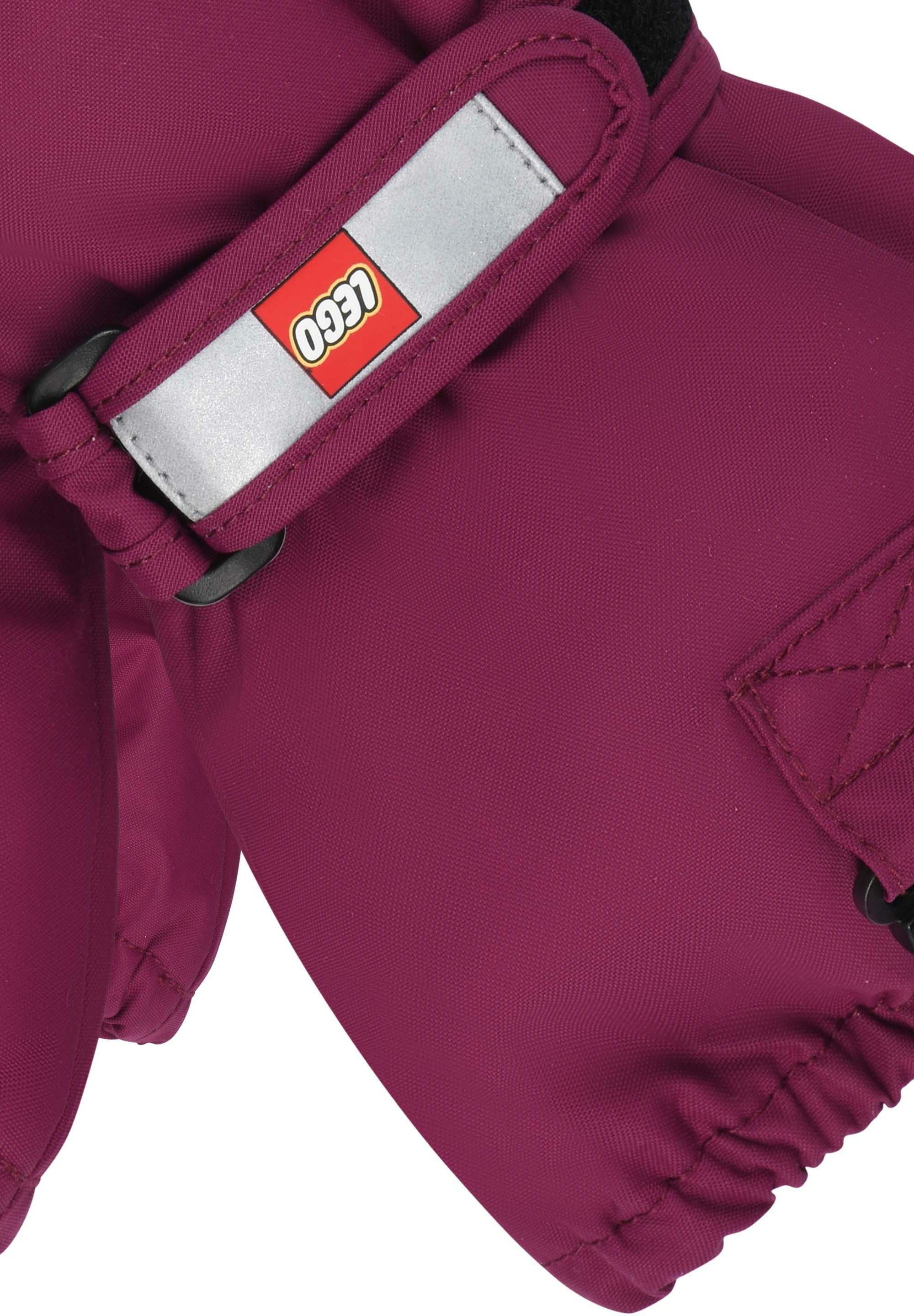 LEGO® Wear Multisporthandschuhe dark Skihandschuhe Wasserdicht, 700 Warm LWATLIN und red