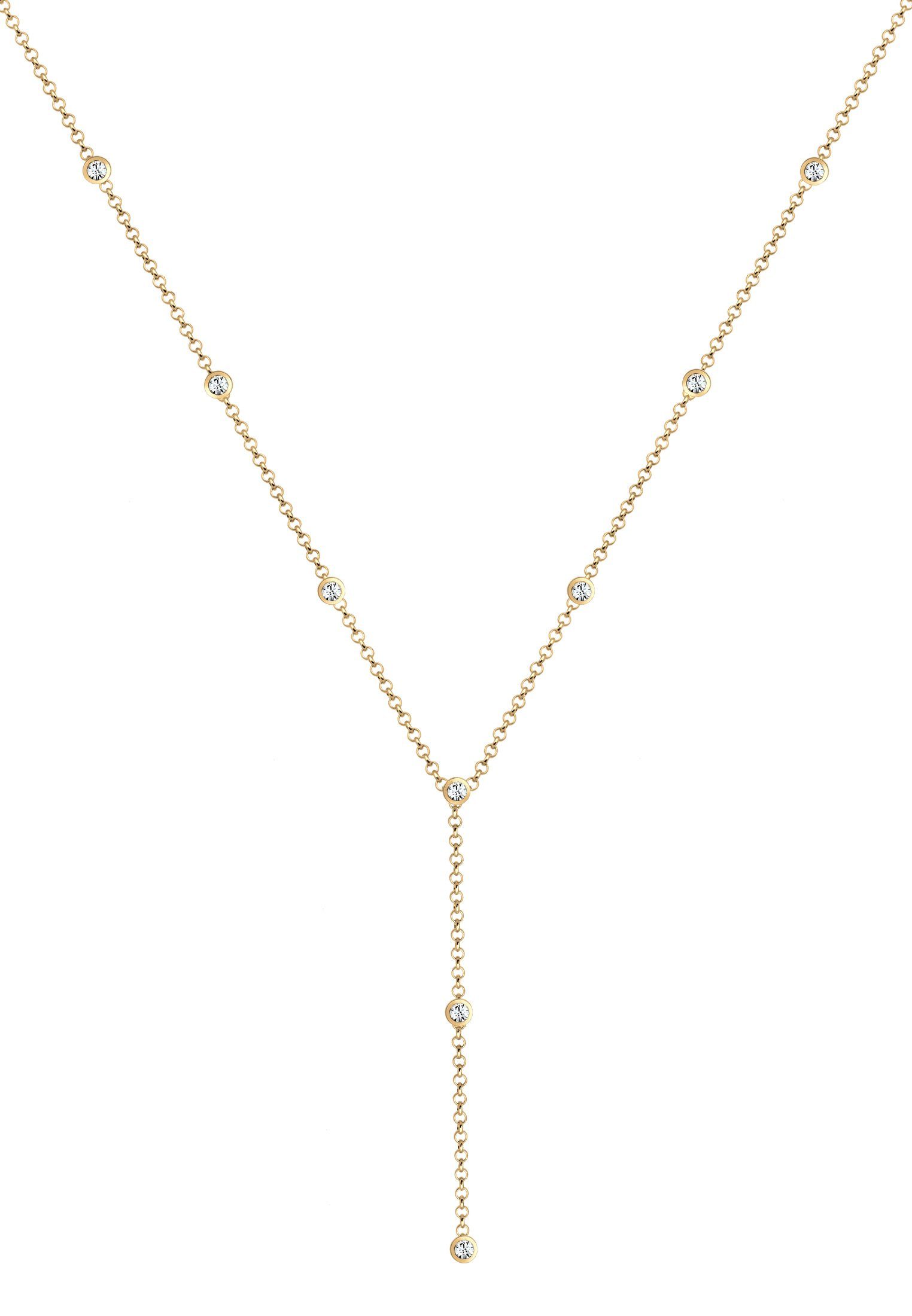 Elli Collierkettchen Y-Kette 925 Silber, mit Kristallen von Swarovski® günstig online kaufen