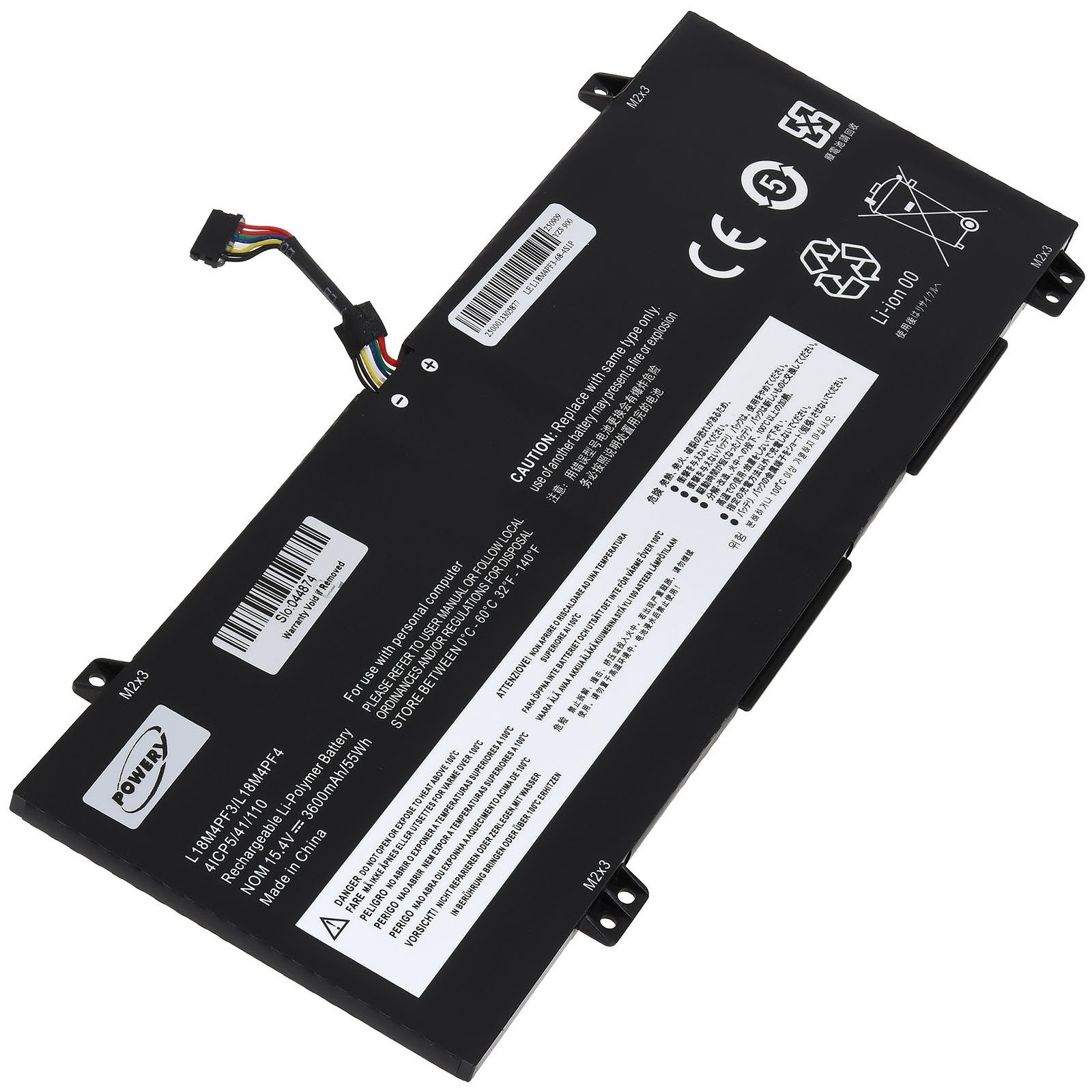 Powery Akku für Lenovo IdeaPad C340-14API Laptop-Akku 2850 mAh (15.36 V)