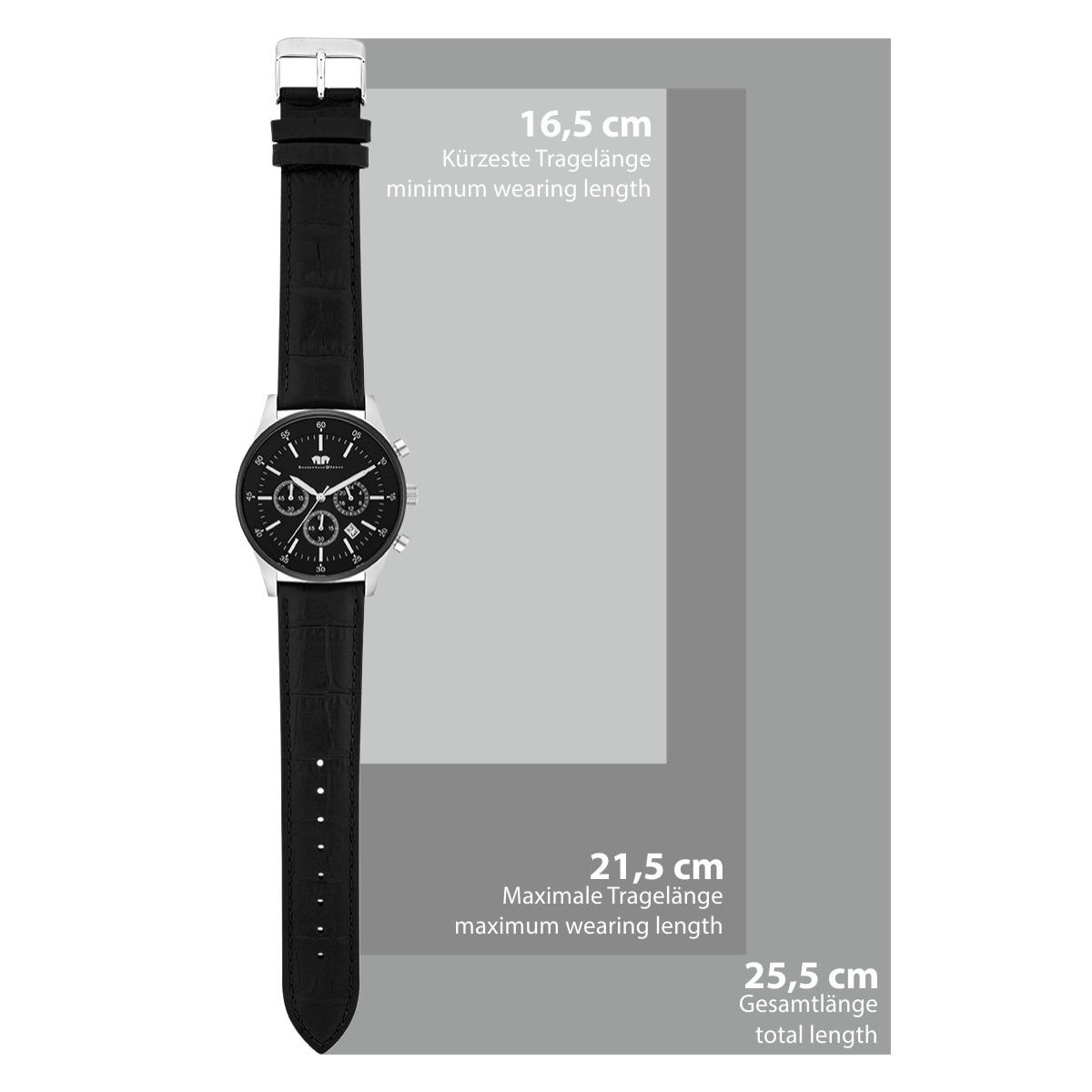 Rhodenwald & Söhne Chronograph Goodwill silber/schwarz Goodwill, aus Edelstahl