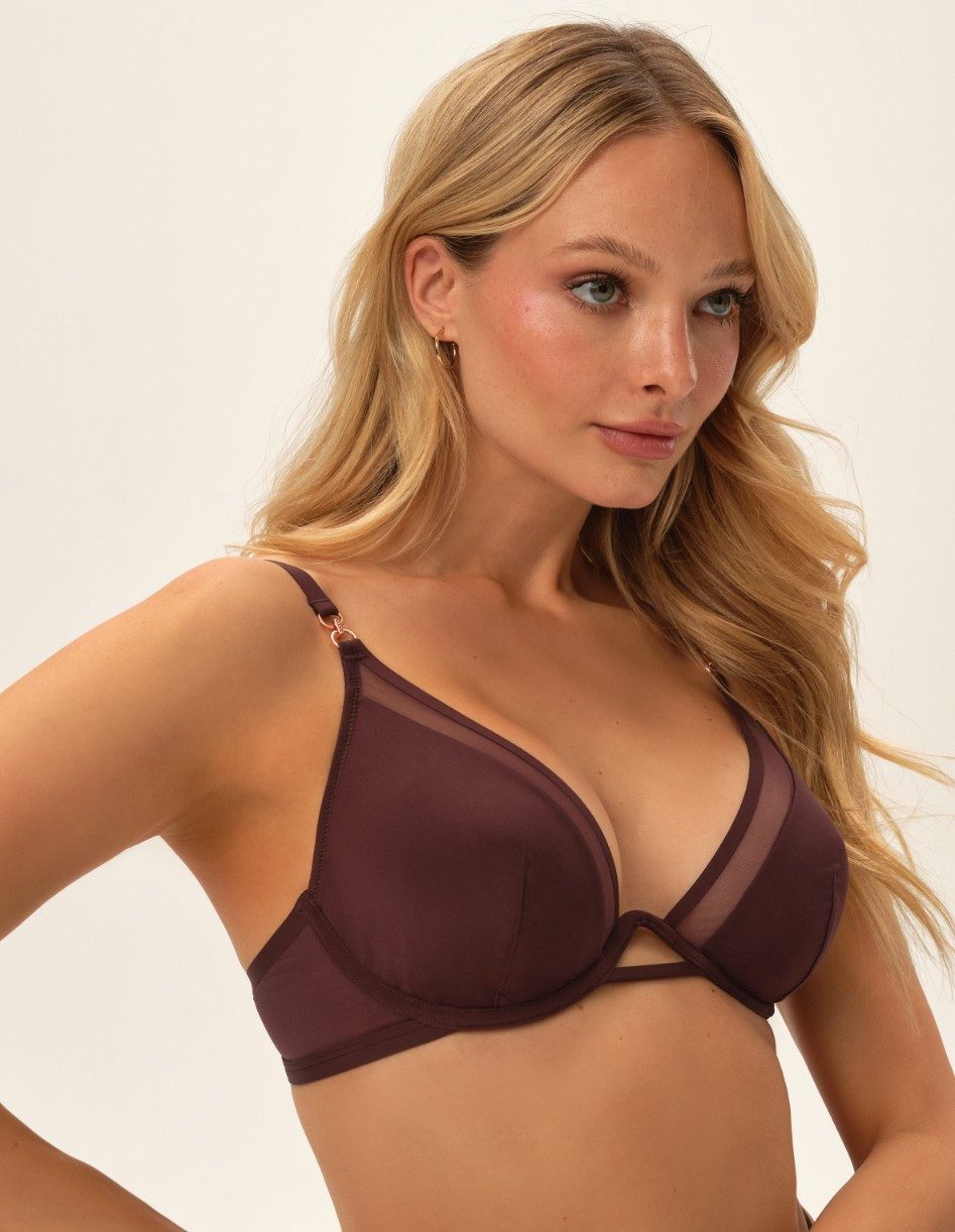 ESOTIQ Soft-BH Soft-BH Ova, ohne Bügel, Plunge-Dekolleté