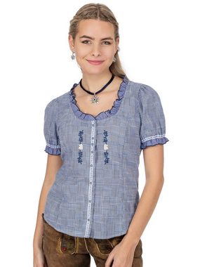 OS-Trachten Trachtenbluse Bluse 451004-3439-48 jeans