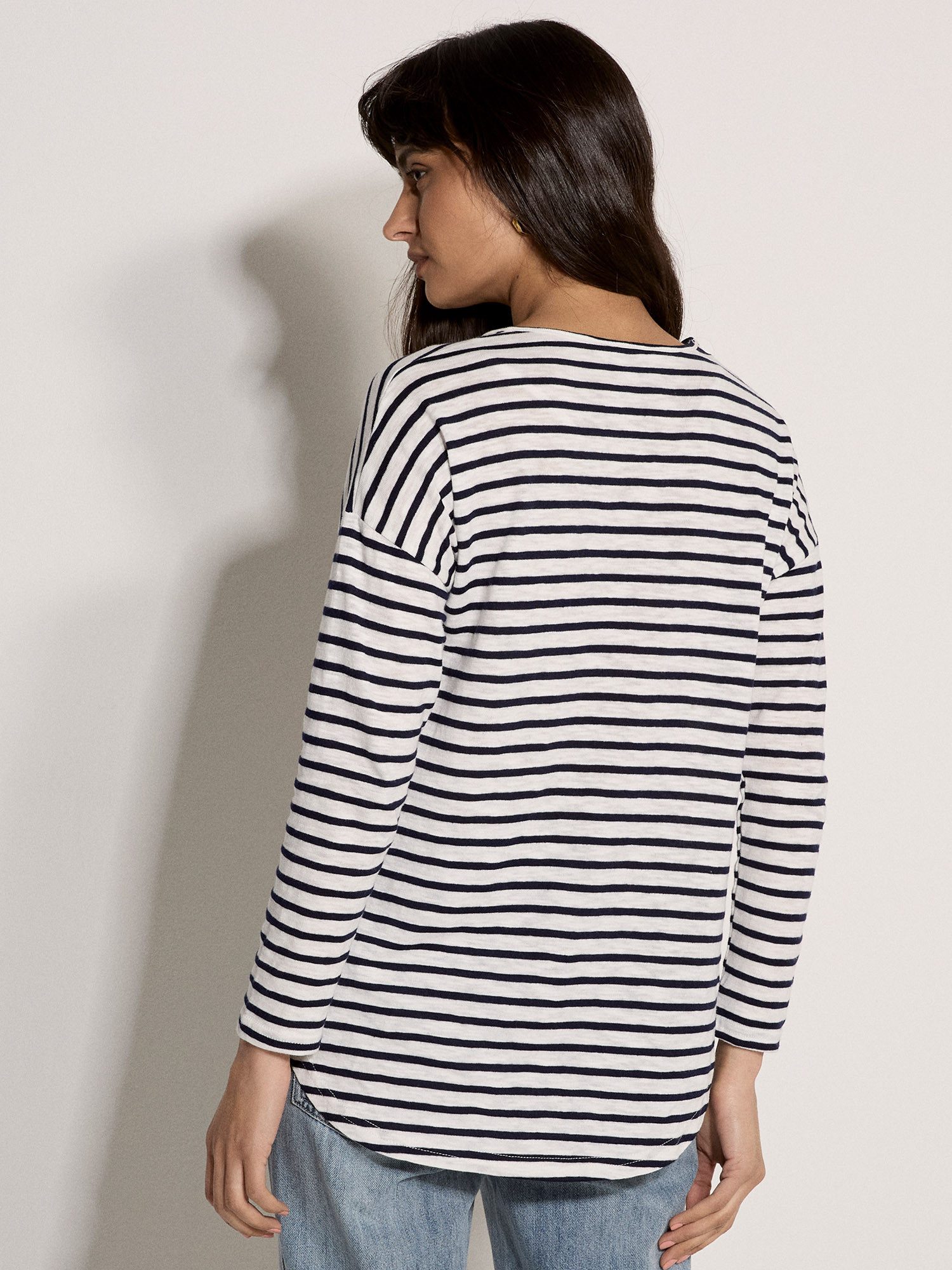 Apricot Sweatshirt Weiches Jersey-Oberteil mit Streifen