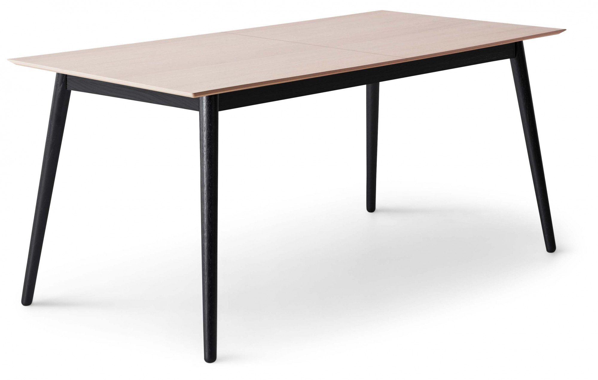 Hammel Furniture Esstisch Meza Designtisch mit Auszugsfunktion und 2 Einlegeplatten (1-St), rechteckige Tischplatte MDF, Esche Massivholzgestell
