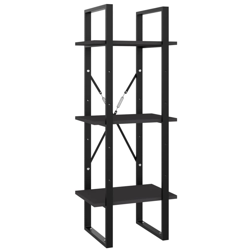 vidaXL Bücherregal, Buchregal 3 Fächer Grau 40x30x105 cm Holzwerkstoff