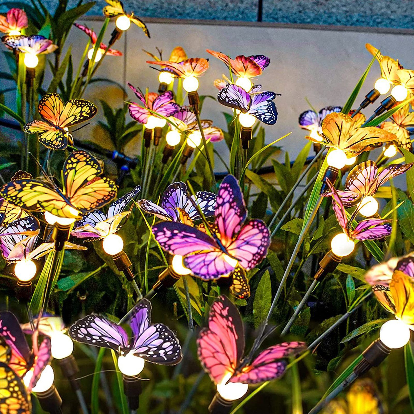 BlingBin LED Solarleuchte 2 Stück Garten günstig online kaufen