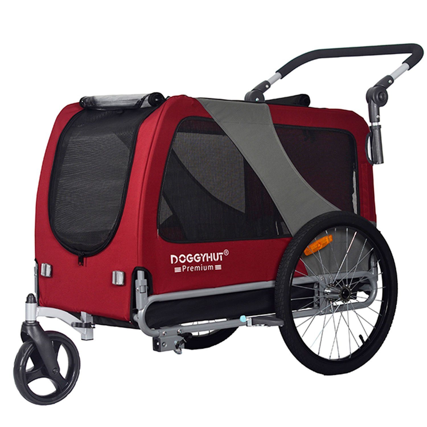 TIGGO Fahrradhundeanhänger DOGGYHUT® XL Hundefahrradanhänger & Jogger Fahrradanhänger, Geeignet für große Hunde - Maximale Schulterhöhe des Hundes: 60 cm