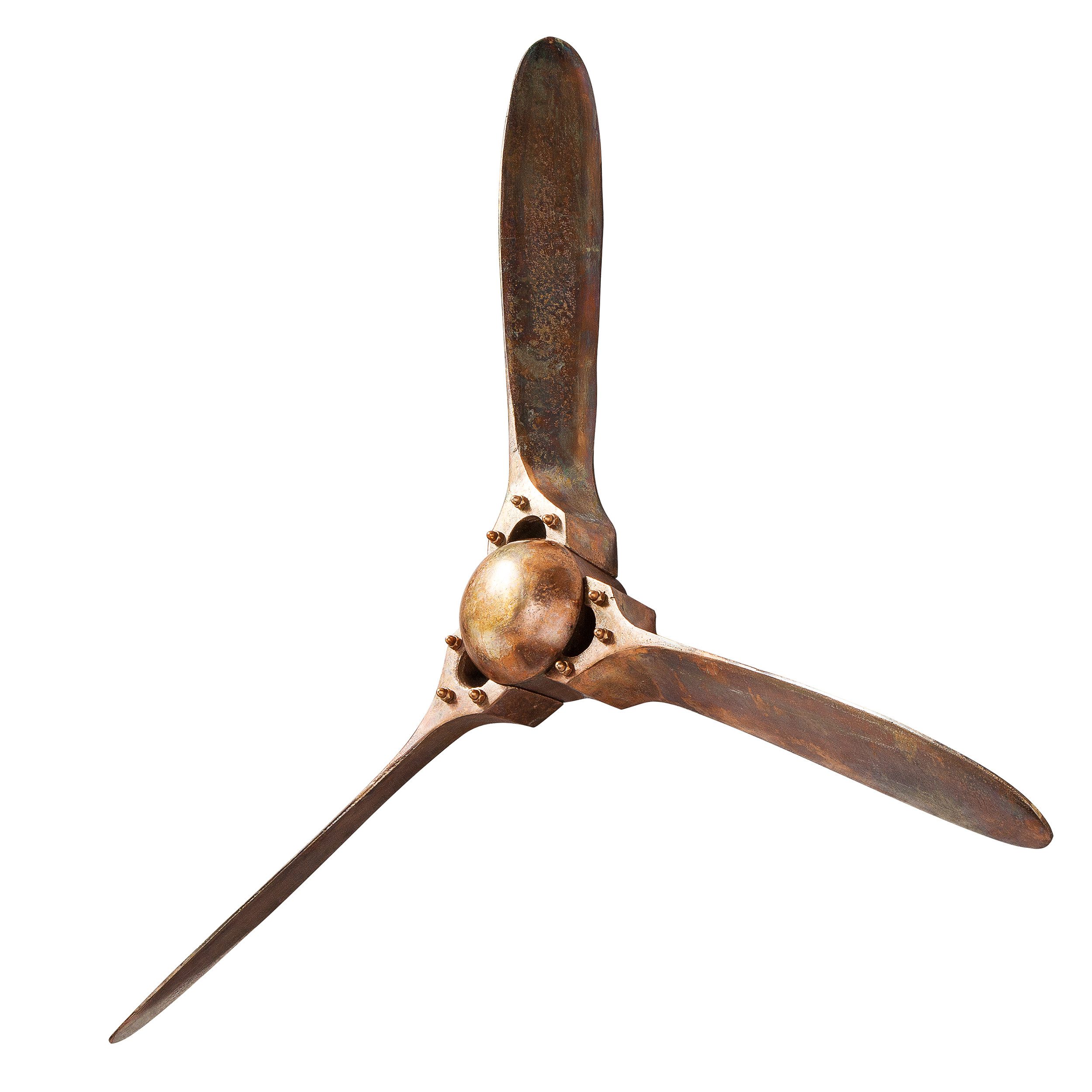 Wanddekoobjekt SCREW III 97cm kupfer geflammt