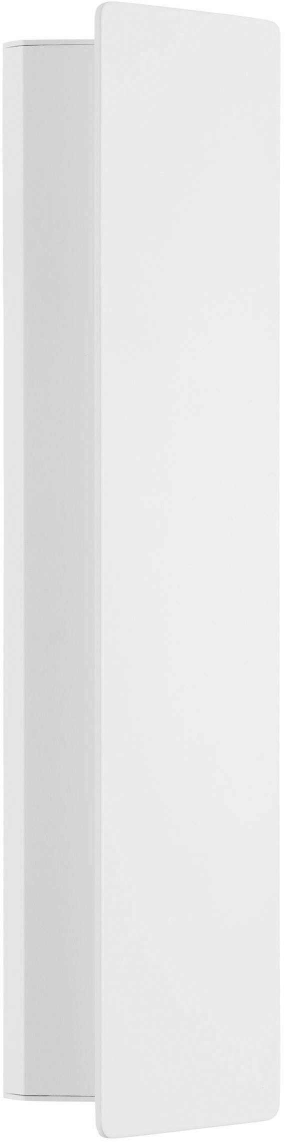 EGLO Wandleuchte Zubialde LED Wandlampe, Wandstrahler, Aluminium und Stahl, Flurlampe, LED fest integriert, Warmweiß, Wand-/Deckenleuchte - L36 x H8 x AL5 cm - weiß - 12W inkl.