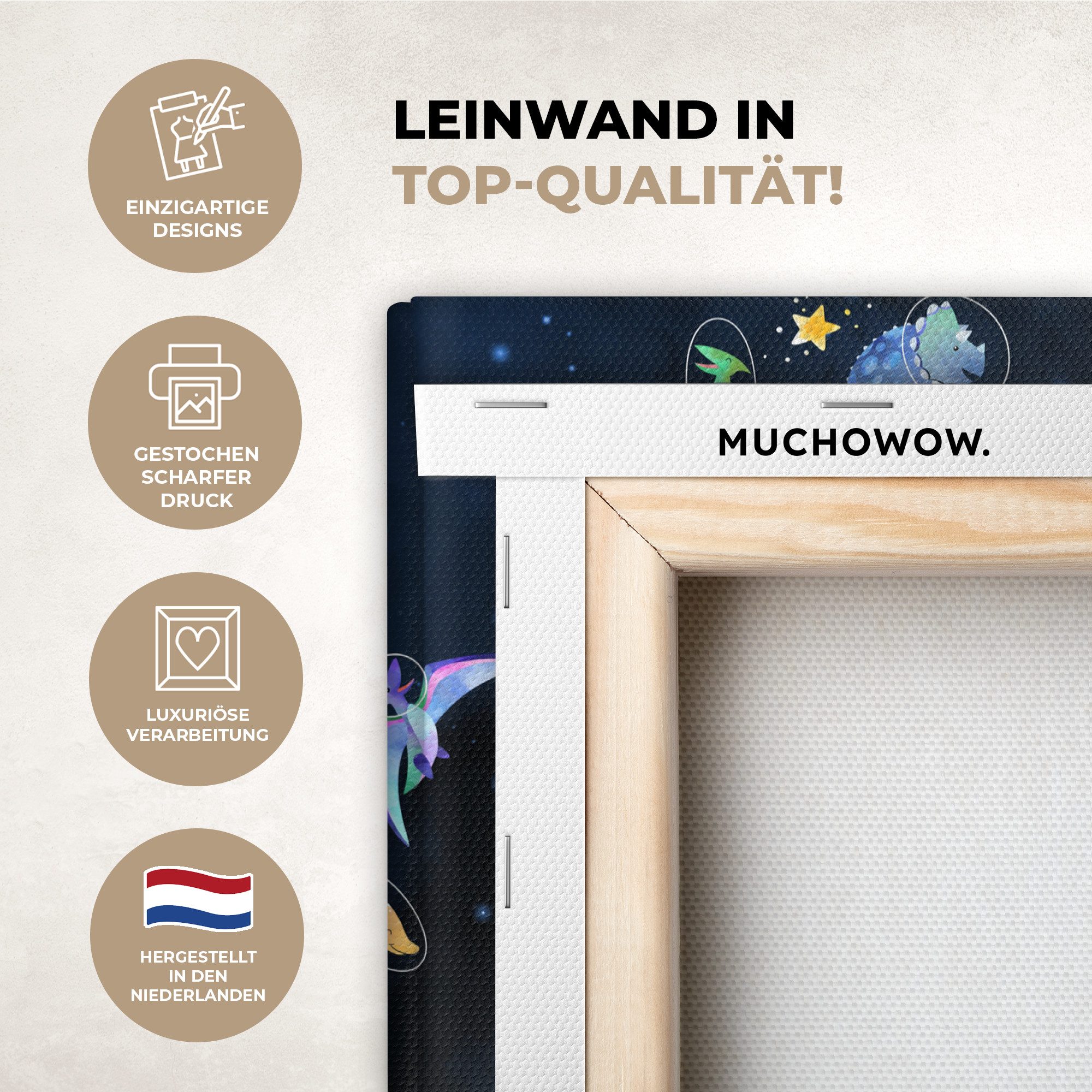 OneMillionCanvasses® Leinwandbild Weltraum - Dino - günstig online kaufen