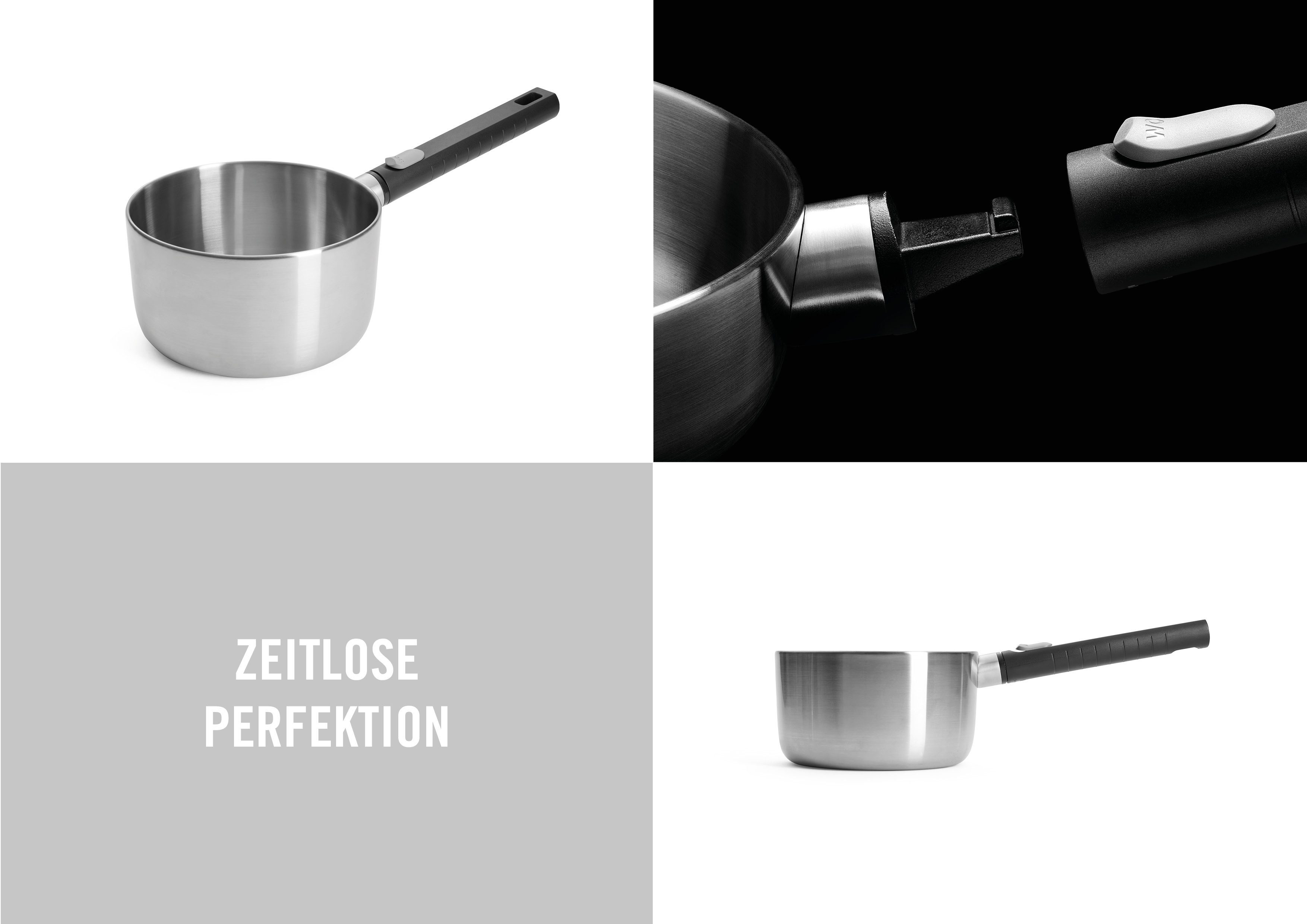 WOLL Milchtopf Logic Steel, Edelstahl 18/10 (1-tlg), 5-Schicht-Aufbau