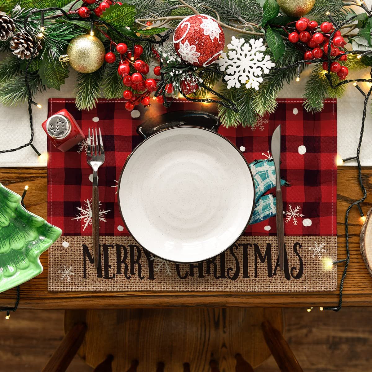 Coonoor Platzset Tischsets mit Weihnachtsbäumen und günstig online kaufen