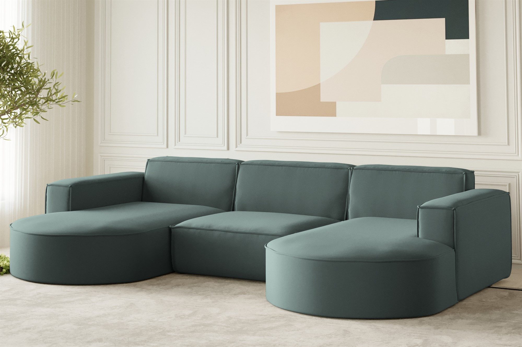 Fun Möbel Wohnlandschaft Wohnlandschaft U-Form Sofa günstig online kaufen