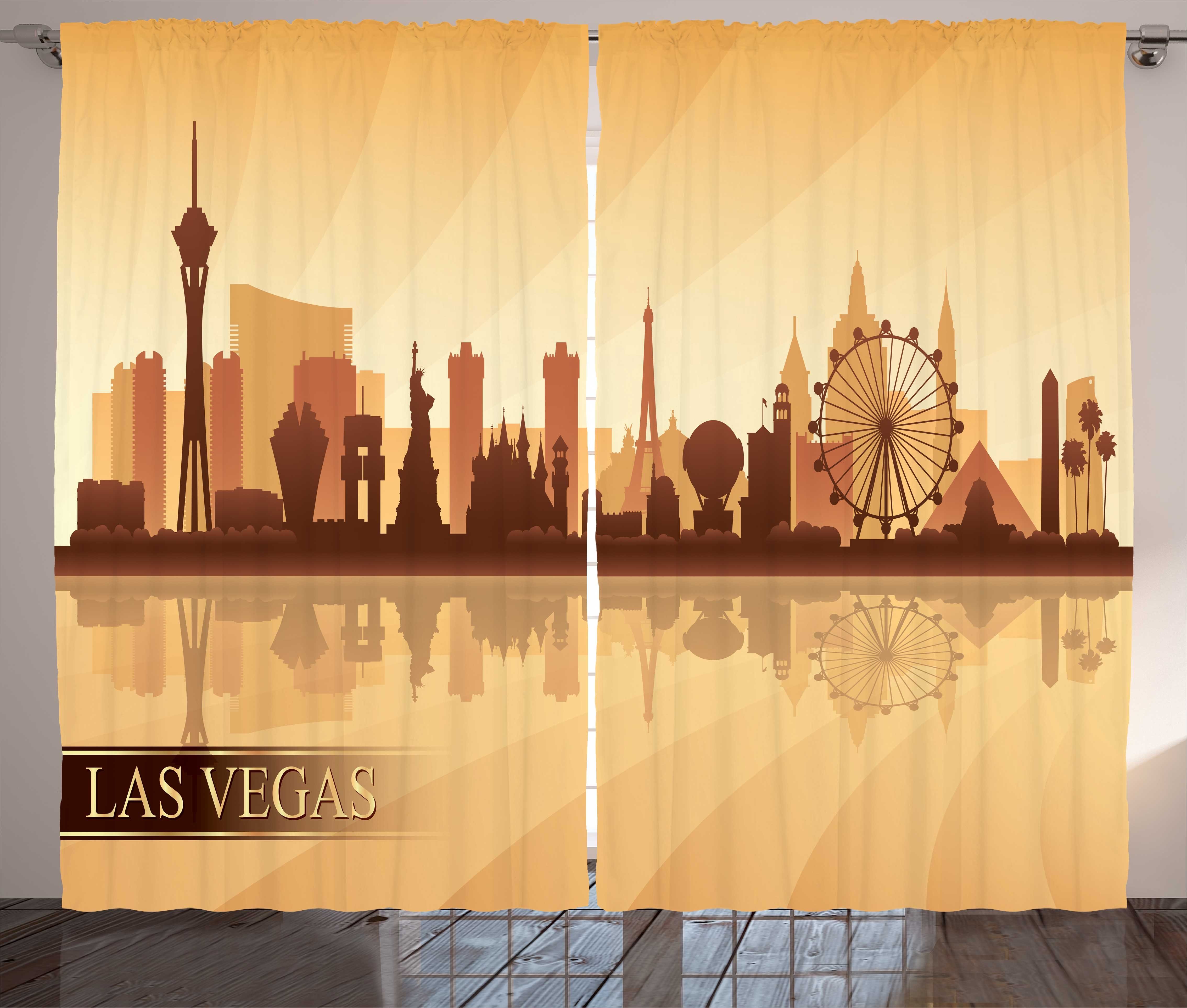 Gardine Sonnenuntergang Abakuhaus, Schlaufen Kunst Las Haken, auf Schlafzimmer bei Stadt und Vorhang die Kräuselband mit Blick Vegas