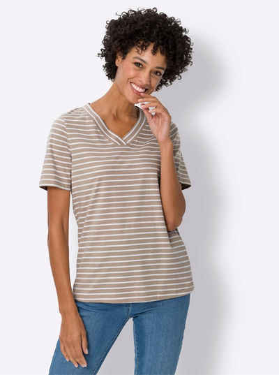 Braune Damen V-Ausschnitt T-Shirts online kaufen | OTTO