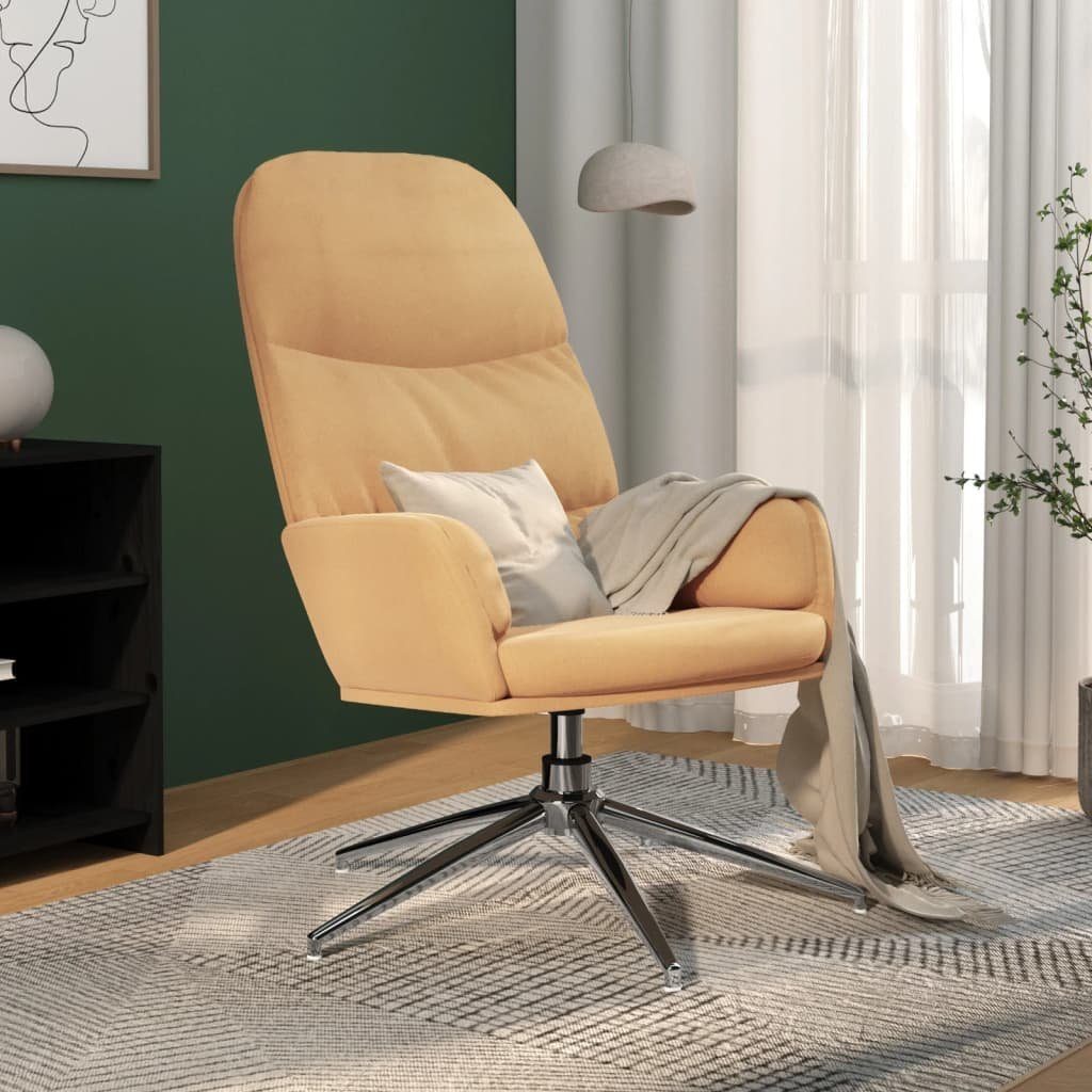 furnicato Sessel Relaxsessel Cremeweiß Wildleder-Optik