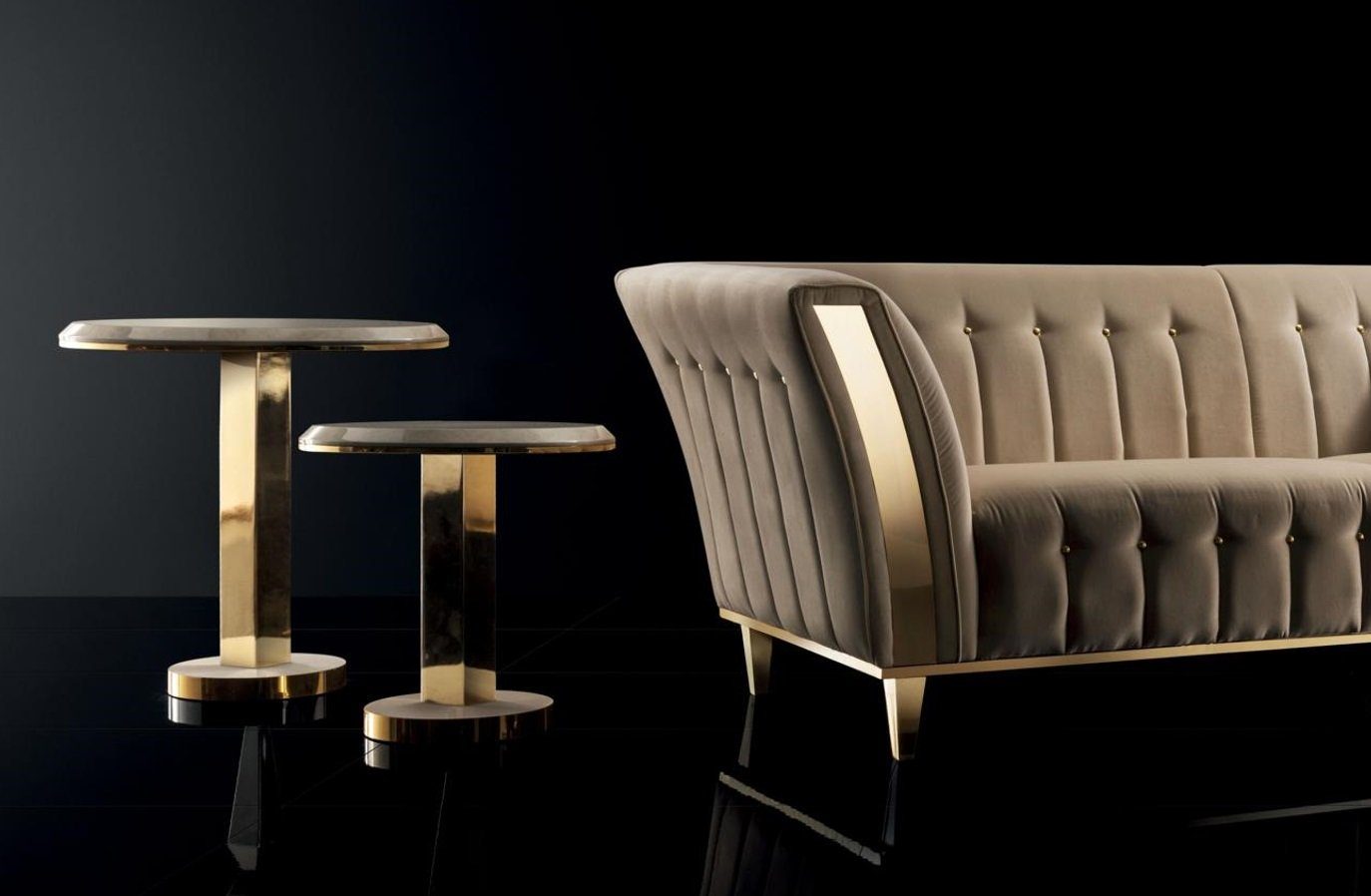 JVmoebel Beistelltisch Couchtisch Luxus Design Couch Tisch Kaffee Beistell Tische Wohnzimmer Rund Tisch