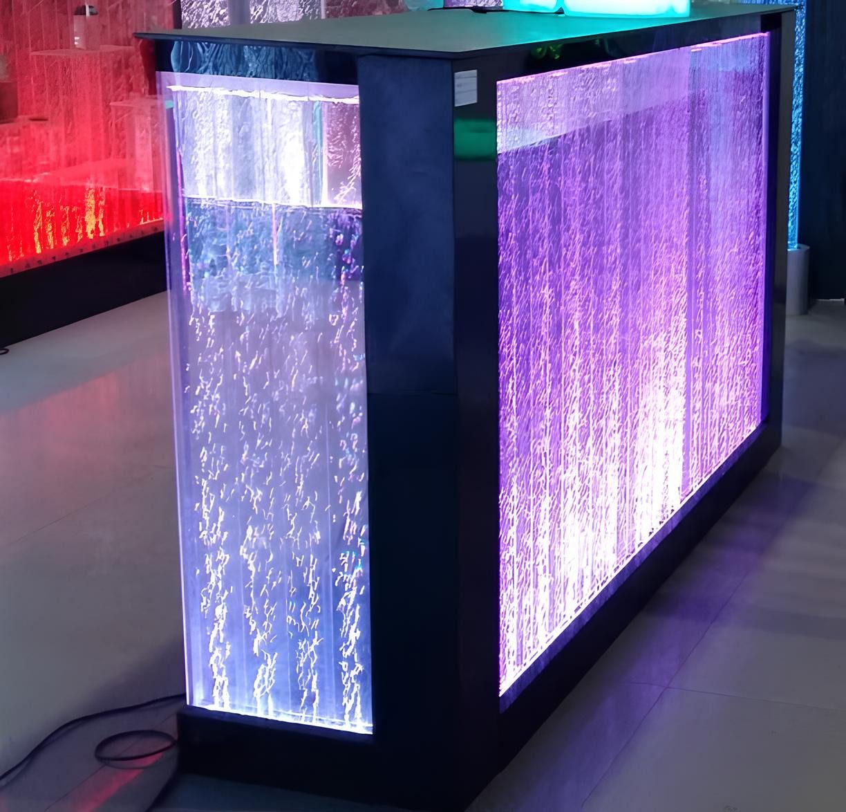 JVmoebel Empfangstheke Bar Tisch Wasser Wand Bar Theke Beleuchtete Bartheke Led Regal Мебель, Made in Europa