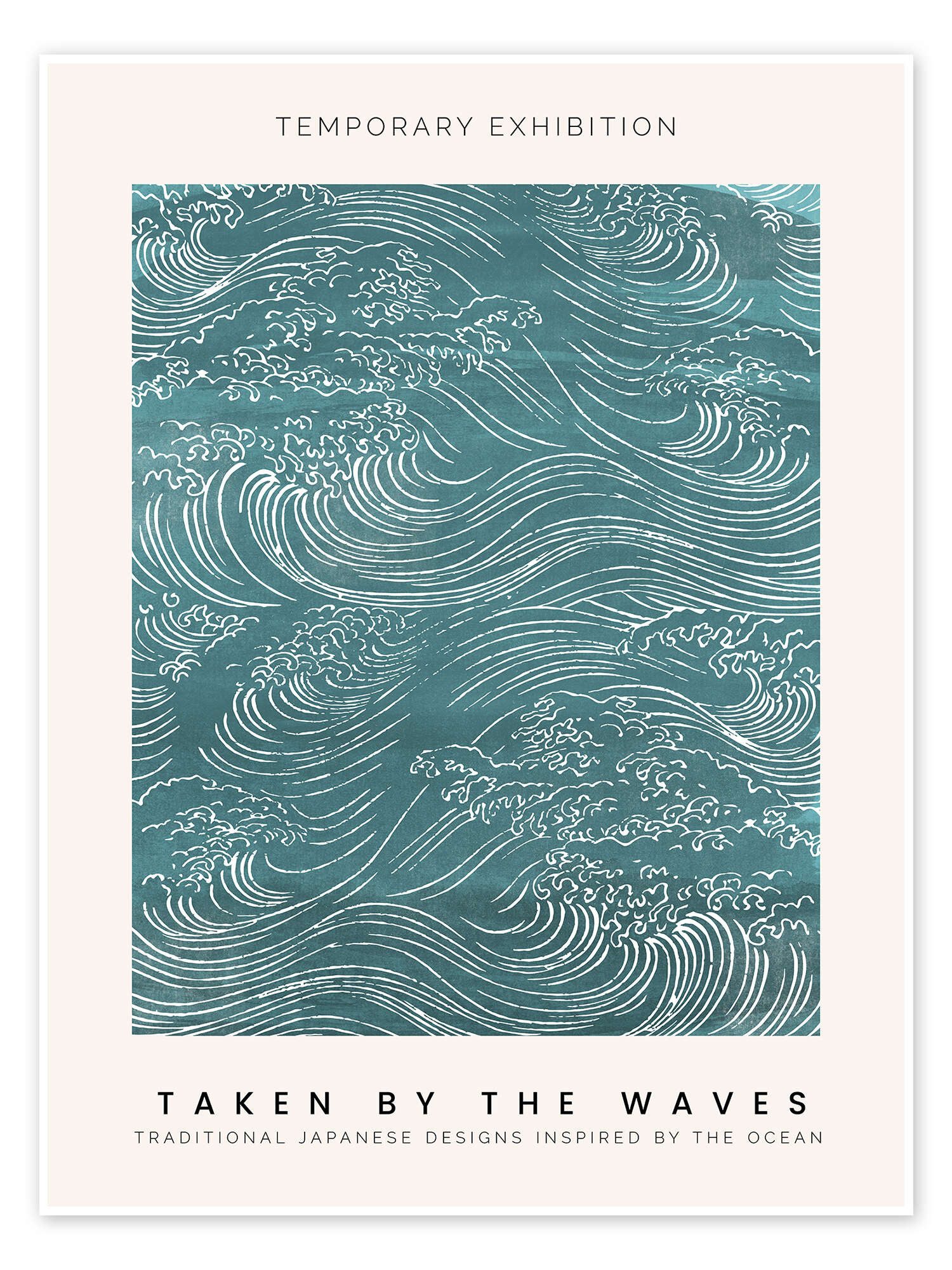 Posterlounge Wandbild Taken by the Waves II, Mori Yūzan, erhältlich als Poster, Leinwandbild, Wandsticker oder Acrylglasbild