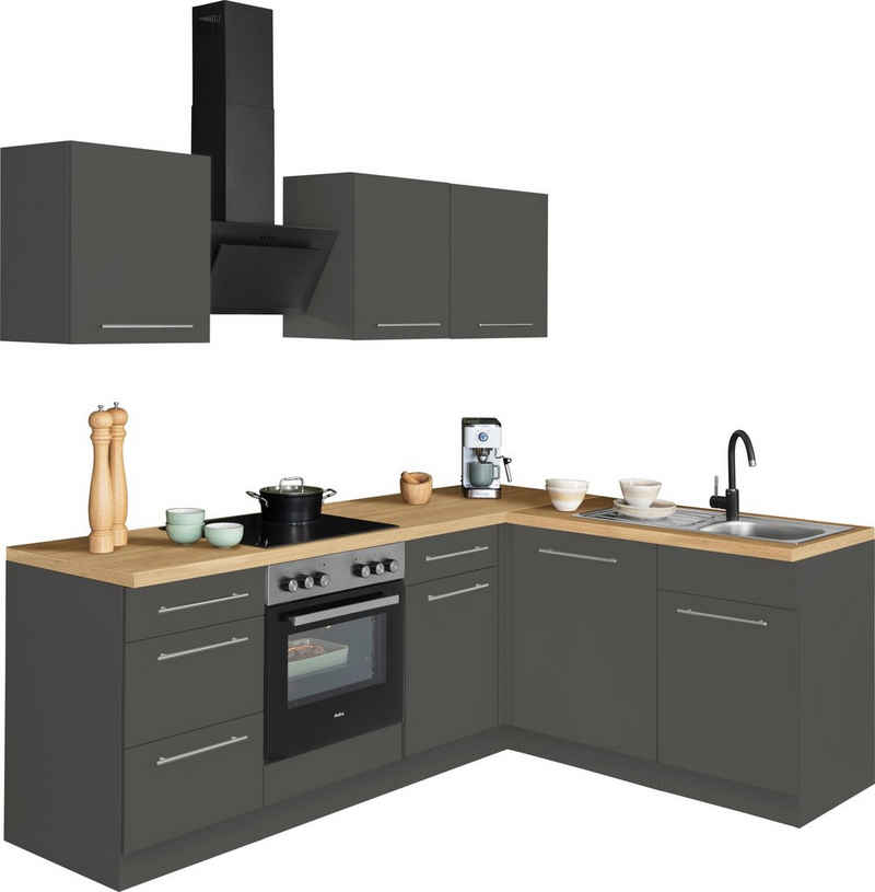 wiho Küchen Winkelküche Unna, mit E-Geräten, Stellbreite 220 x 170 cm