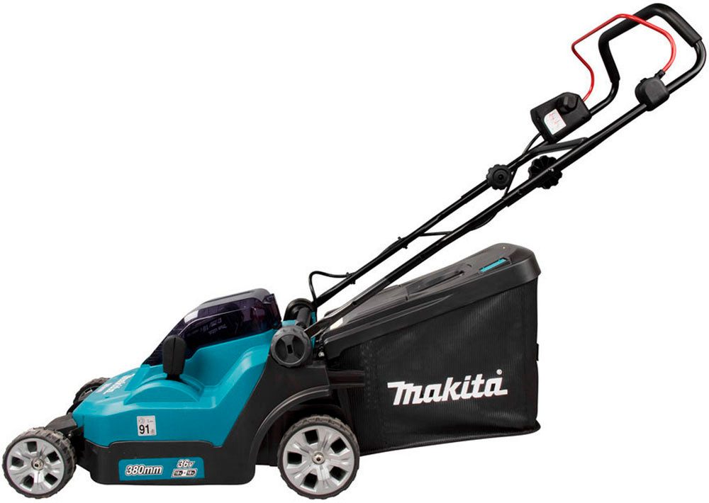 Makita cordless lawnmower DLM382Z, 38 cm cutting width, 2x18V LXT, without battery and charger