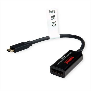 ROLINE USB Typ C - DisplayPort, v1.2, bidirektionaler Kabel-Adapter, ST/BU Audio- & Video-Adapter USB Typ C (USB-C) Männlich (Stecker) zu DisplayPort Weiblich (Buchse), 20.0 cm