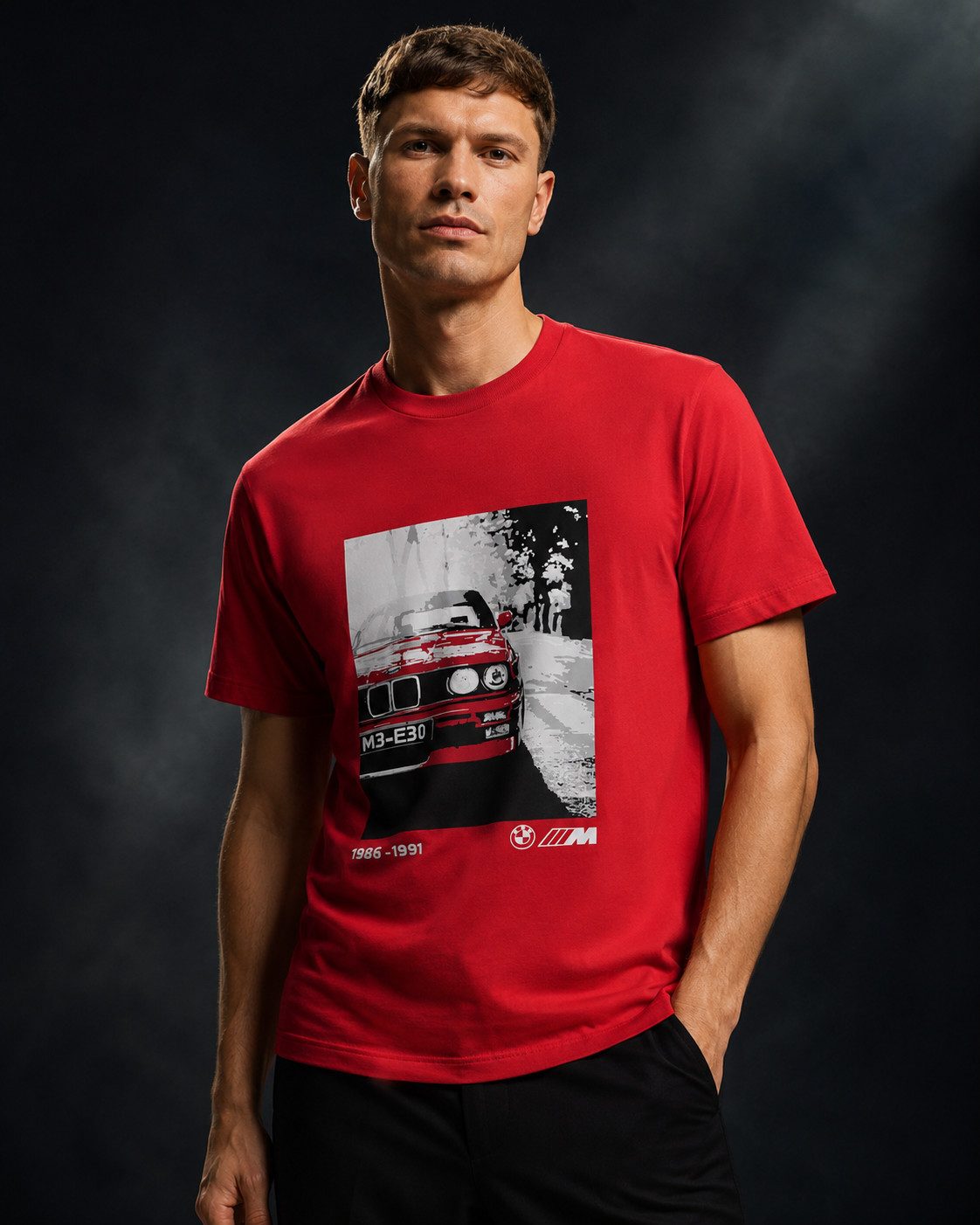 BMW T-Shirt BMW M T-Shirt Grafik 1 Rot M3 E30 Limited Edition